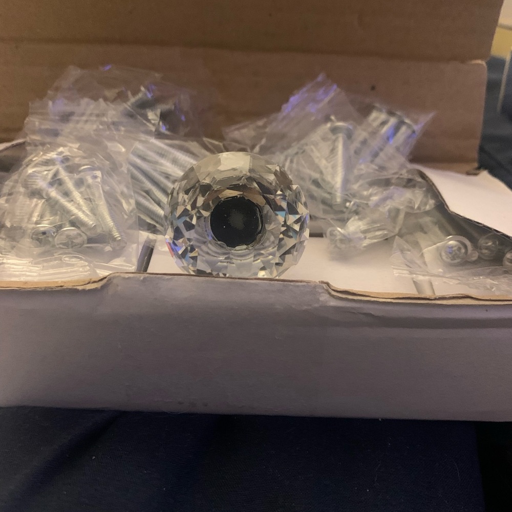 Crystal knobs for dresser